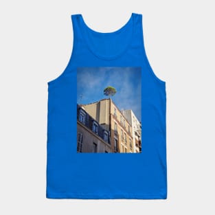 Pine tree on the top of a building Tank Top